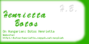 henrietta botos business card